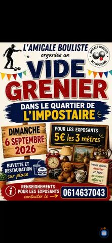 Image Vide Grenier Amicale Bouliste de l'Impostaire (photo 1)