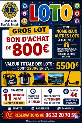 Image Grand LOTO Lions Club Benfeld Erstein (photo 1)