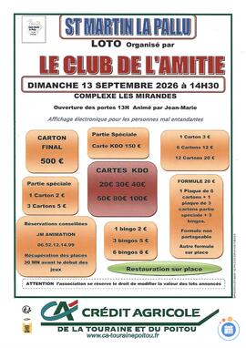 Image CLUB DE L'AMITIE DE VENDEUVRE animé par Jean-marie (photo 1)