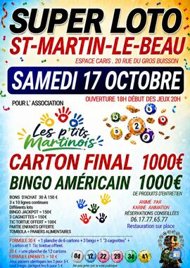 Image LOTO ASSOC LES P’TITS MARTINOIS ANIMÉ PAR KARINE (photo 1)
