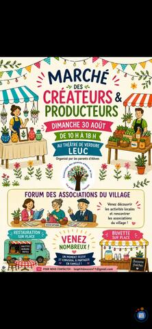 Image Marché des créateurs / producteurs organisé asso parents d'élèves ptits leucois (photo 1)