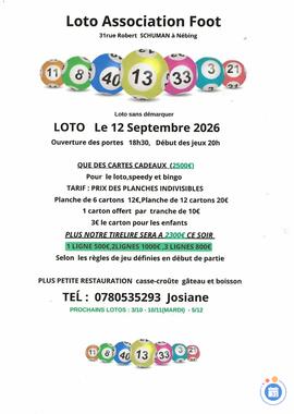 Image Loto Association Foot à Nébing 57 (photo 1)