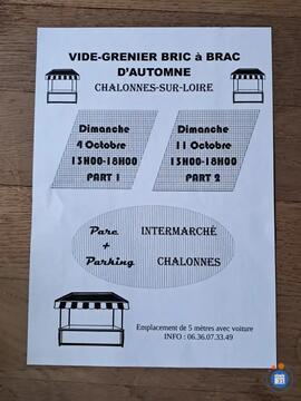 Image Grand Vide grenier bric-à-brac d automne chalonnes sur loire 13 h a 18 h (photo 1)