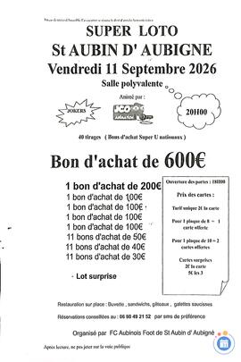Image Super loto du FC Aubinois Football avec JCO (photo 1)
