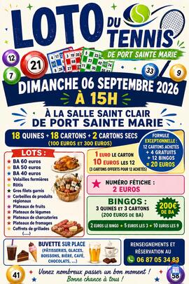 Image Loto tennis Port Sainte Marie (photo 1)