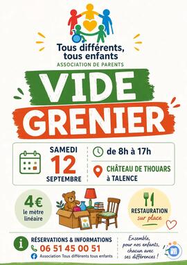 Image Vide-grenier de l'association tous différents tous enfants (photo 1)