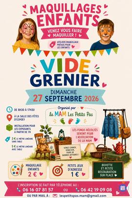 Image Vide grenier organisé par la mam les petits pas (photo 1)