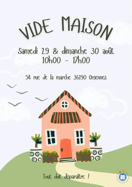 Image Vide Maison Orsennes (36190) 54 rue de la Marche 29 & 30 aout 2026 (photo 1)