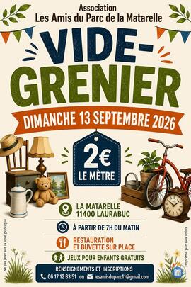Image Vide grenier de l association les amis du parc de la matarelle (photo 1)