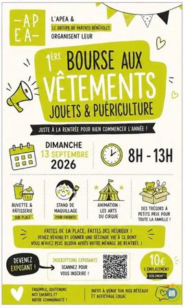 Image Bourse aux vêtements et de puériculture de l'APEA (photo 1)