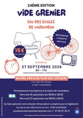 Image Vide Grenier de VARAMBON _ Sou des écoles_ 24ème édition (photo 1)
