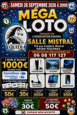 Image Méga loto avec superbe lots à Pégomas (photo 1)