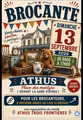 Image ATHUS, grande brocante place des martyrs ( gare ) (photo 1)