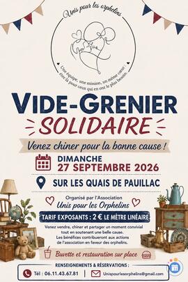 Image Unis pour les orphelins Vide grenier solidaire (photo 1)