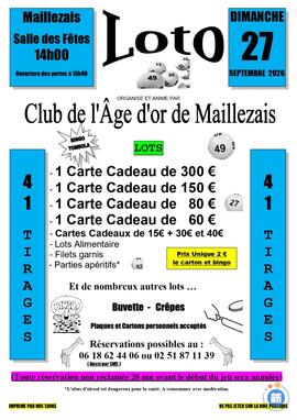Image Loto Du Club de l'Âge d'or de Maillezais (photo 1)