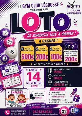 Image Loto du GYM CLUB DE LECOUSSE (photo 1)
