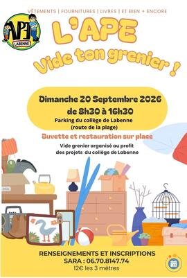 Image L’APE de Labenne vide ton grenier ! (photo 1)