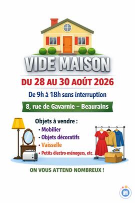 Image VIDE‑MAISON – 28 au 30 août 2026 – Beaurains (photo 1)