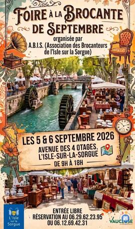 Image FOIRE A LA BROCANTE DE SEPTEMBRE 2026 (photo 1)