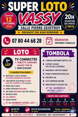 Image Loto Vassy 12 septembre (photo 1)