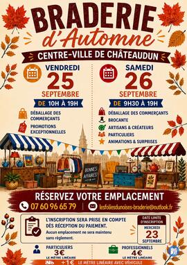 Image GRANDE BRADERIE D'AUTOMNE AU CENTRE-VILLE DE CHÂTEAUDUN (photo 1)