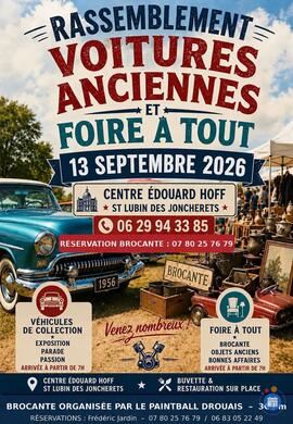 Image Brocante et rassemblement de voitures anciens (photo 1)