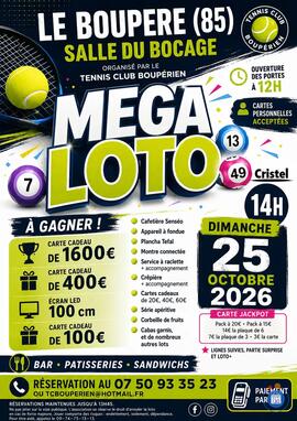 Image MÉGA LOTO / ASSOCIATION TENNIS CLUB BOUPÉRIEN / ANIMATION 