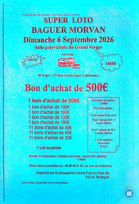Image Super loto Groupement des jeunes foot pays de Dol avec JCO (photo 1)