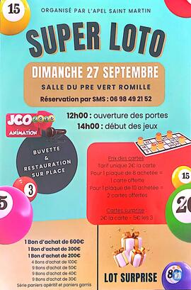 Image Super loto APEL école St Martin avec JCO (photo 1)
