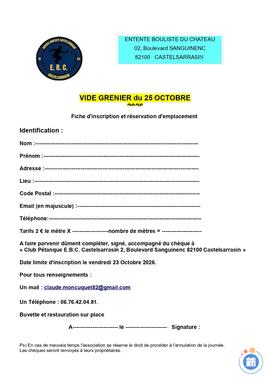 Image Vide grenier EBC Castelsarrasin pétanque (photo 1)