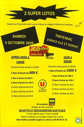 Image Super loto Collège St Gilduin de Combourg avec JCO (photo 1)