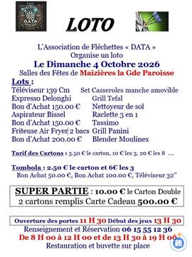 Image L’Association de Fléchettes « DATA » Organise un loto (photo 1)
