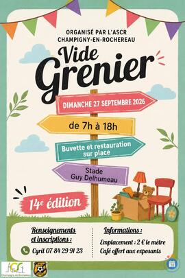 Image Vide grenier organisée par le club de foot de Champigny en Rochereau (photo 1)