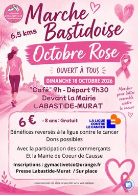 Image MARCHE BASTIDOISE OCTOBRE ROSE (photo 1)