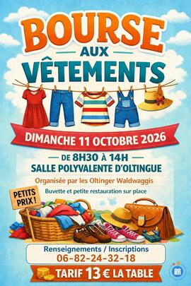 Image bourse aux vêtements et jouets de puériculture (photo 1)