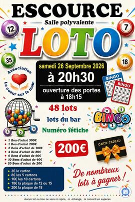 Image Loto bingo de l'association le coeur sur la main (photo 1)
