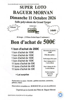Image Super loto Comité des Fêtes de Baguer avec JCO (photo 1)