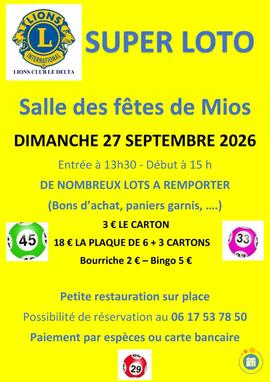 Image SUPER LOTO LIONS CLUB LE DELTA (photo 1)