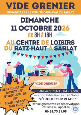Image Vide grenier du comité carnaval au centre de loisirs du Ratz - Haut (photo 1)