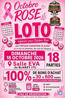 Image Loto Octobre rose ( Entraide Humanitaire) (photo 1)