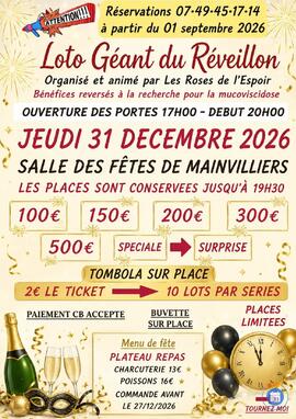 Image SUPER LOTO DU REVEILLON ORGANISE ET ANIME PAR LES ROSES DE L'ESPOIR (photo 1)