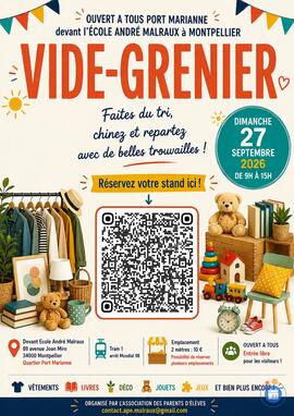 Image Vide Grenier - Port Marianne - Ouvert à Tous - Devant Ecole André Malraux (photo 1)