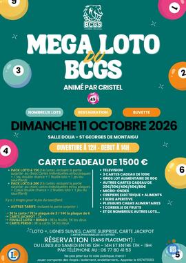 Image MÉGA LOTO A ST GEORGES DE MONTAIGU / ASSOCIATION BCGS / ANIMATION 