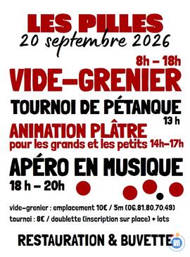 Image Vide grenier LES PILLES & Tournoi de pétanque (photo 1)