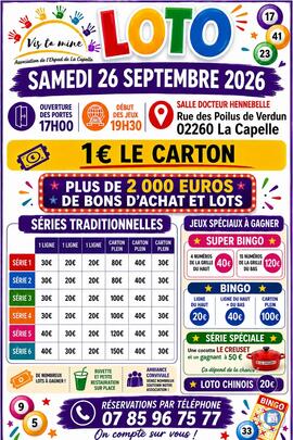 Image Super Loto Plus de 2000€ de Bons d'achat (photo 1)