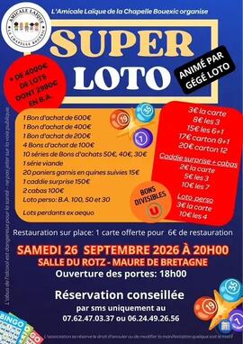 Image Super loto de l'ALCB La Chapelle Bouexic Anim Gégé loto (photo 1)