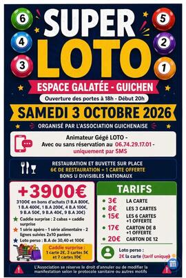 Image Super loto de la Guichenaise Anim Gégé loto (photo 1)
