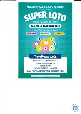 Image LOTO DU C.S WOLXHEIM ANIME PAR CHRISTOPHE (photo 1)
