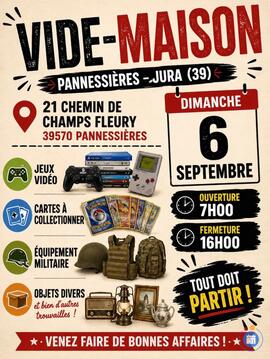 Image Vide maison , jeux , carte , matériel militaire et bien d’autres (photo 1)