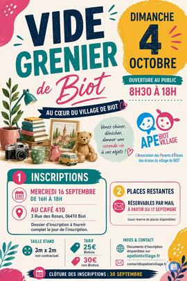 Image Vide Grenier Biot Village par l'APE (photo 1)